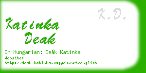 katinka deak business card