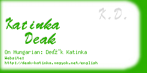 katinka deak business card